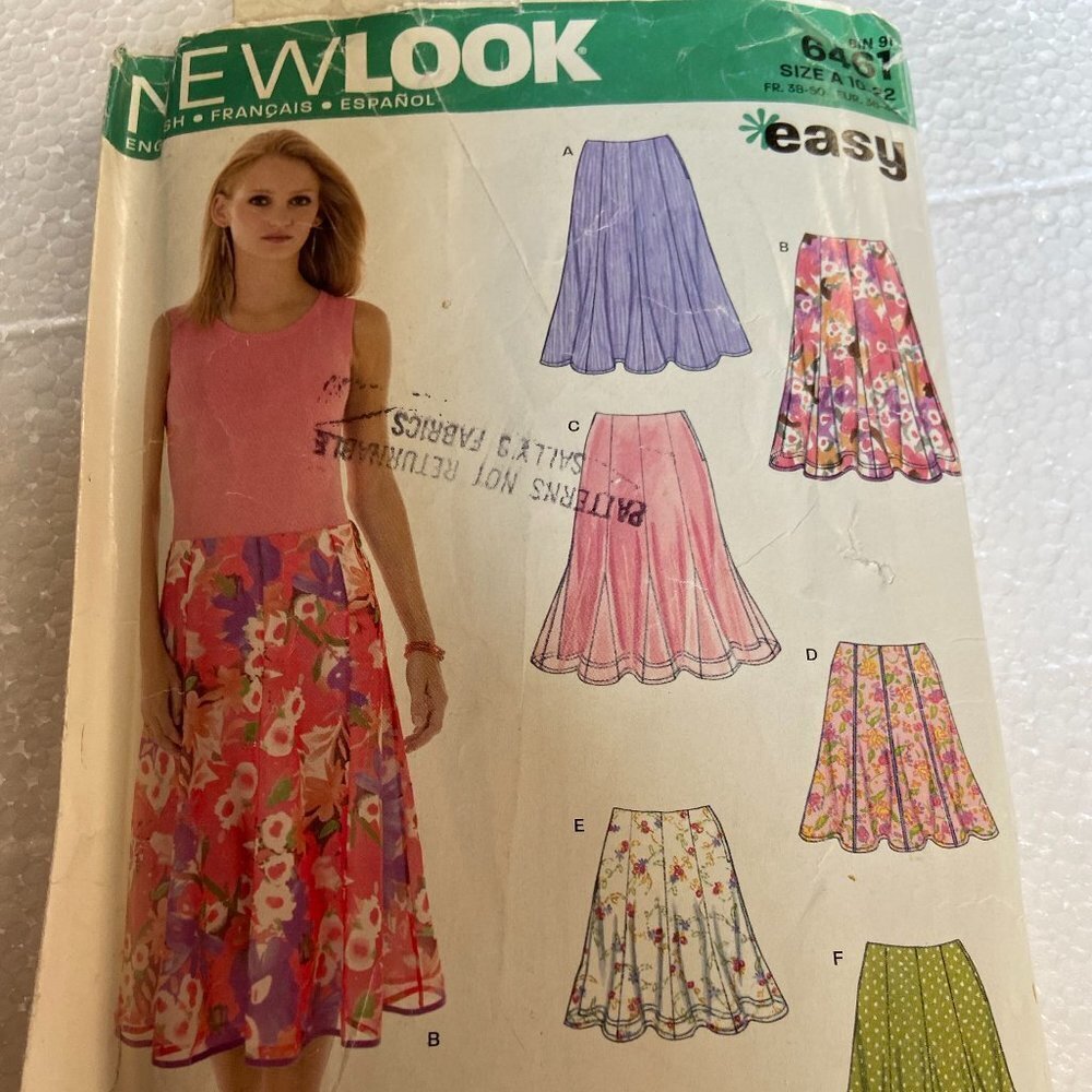 Vintage New Look sewing pattern Uncut Sz A 10-22